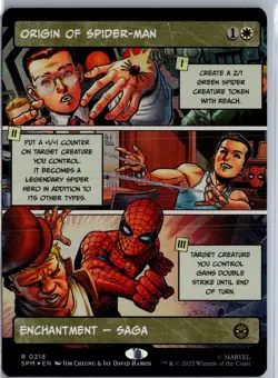 Origin of Spider-Man (Borderless) 218 MTG Marvel's Spider-Man FOIL NM/M - Image 1