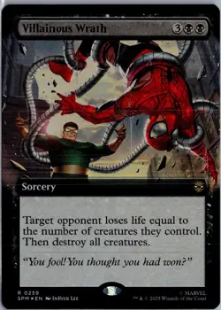 Villainous Wrath (Extended Art) 259 MTG Marvel's Spider-Man FOIL NM/M - Image 1