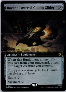 Rocket-Powered Goblin Glider (Extended Art) 281 MTG Marvel's Spider-Man FOIL NM/ - Image 1