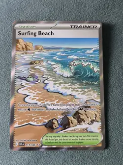Pokemon Surfing Beach 114/086 Rare Holo Full Art - Chaos Rising - Image 1