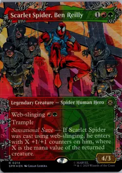 Scarlet Spider, Ben Reilly (Borderless) 214 MTG Marvel's Spider-Man FOIL NM/M - Image 1