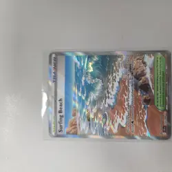 Pokemon TCG Surfing Beach Trainer 114/086 Chaos Rising Stadium Holo - Image 1