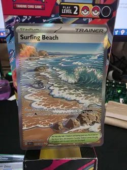 Surfing Beach 114/086 Pokemon-Chaos Rising Full Art Near Mint - Image 2