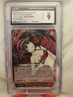 2021 Weiss Schwarz Engraving Despair Kurumi SR W79-TE06S Date A Live CGC 9 - Image 1