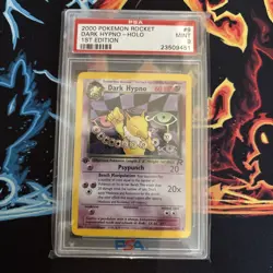 2000 Pokemon Rocket 1st Edition: # 9 Dark Hypno-Holo PSA 9 MINT - Image 1