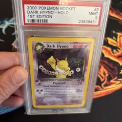 2000 Pokemon Rocket 1st Edition: # 9 Dark Hypno-Holo PSA 9 MINT - Image 3