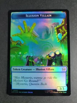 Spider / Illusion Villain (Foil) Token MTG Spider-Man - Image 2