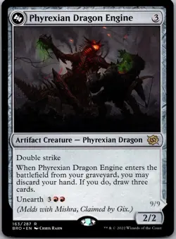 Phyrexian Dragon Engine 163 Rare The Brothers' War Magic: The Gathering LP - Image 1