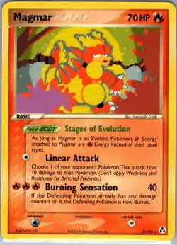 Magmar 21/92 Non Holo Legend Maker - Pokemon Card - NM - Image 1