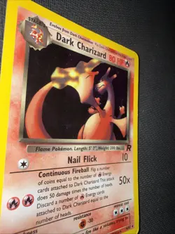 Pokemon Card Dark Charizard Holo Rare Team Rocket 4/82 Fist Swirl - Image 3