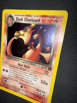Pokemon Card Dark Charizard Holo Rare Team Rocket 4/82 Fist Swirl - Image 5
