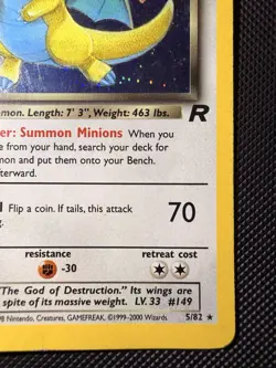 Dark Dragonite - 5/82 - Pokemon Team Rocket Unlimited Holo Rare Card WOTC - Image 4