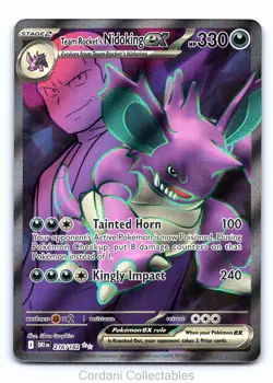 Team Rocket's Nidoking EX 216/182 - Destined Rivals - Pokemon Card - Near Mint - Image 1