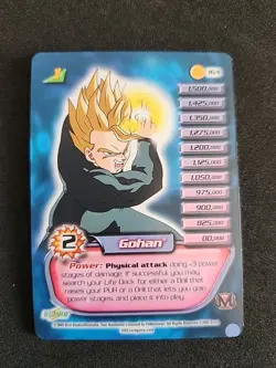 Dragon Ball Z TCG Gohan 164 165 Hi Tech Foil Folding Personality Card UNLIMITED - Image 1