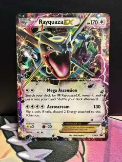 Rayquaza EX XY69 – Full Art Ultra Rare Promo – Black Star Pokemon Card - Image 1