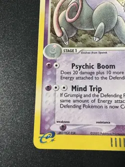 Grumpig 6/97 Dragon Holo Rare Stage 1 80 HP English Pokemon TCG Card - Image 3