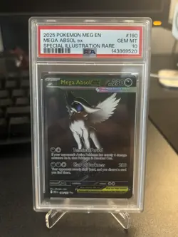 Mega Absol PSA 10 #180/132 Mega Evolution Special Illustration Rare Pokemon Card - Image 1