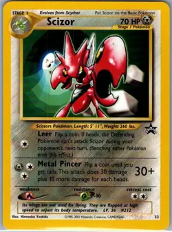 Scizor 33 Non Holo WoTC Promo - Pokemon Card - NM - Image 1