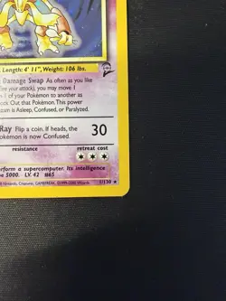 Base Set 2 Alakazam LP/NM Holo 1/102 WOTC 1999 Pokemon Card Vintage - Image 4