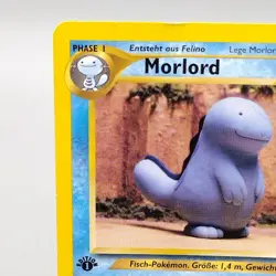 1st Edition German Morlord (Quagsire) 70KP Neo Revelation 48/64 Pokemon Card MP - Image 2