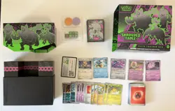 Pokemon Shrouded Fable ETB - Cards, Coins, Dice, Sleeves & Carrying Case Lot - Image 1