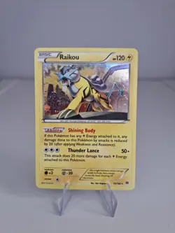 Raikou 55/162 Cosmos Holo XY Breakthrough 2015 Pokemon Card. Pack Fresh. - Image 1