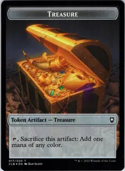 Treasure/Volo's Journal Double-Sided Token Battle for Baldur's Gate Foil NM - Image 1
