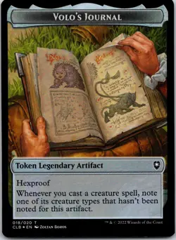 Treasure/Volo's Journal Double-Sided Token Battle for Baldur's Gate Foil NM - Image 2