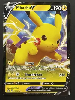 Pikachu V 043/185 Vivid Voltage- NM Ultra Rare Full Art Pokemon TCG Card - Image 1