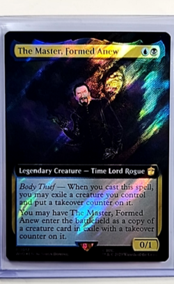 MTG Magic The Gathering WHO Doctor Who Ext Art Surge Foil The Master Forged Anew - Image 1