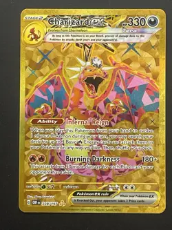 Charizard ex Gold 228/197 Pokemon TCG: Obsidian Flames Hyper Rare - Image 1