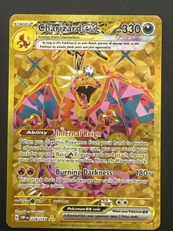 Charizard ex Gold 228/197 Pokemon TCG: Obsidian Flames Hyper Rare - Image 3