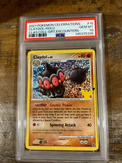 POKEMON 2021 Celebrations Great Encounters CLAYDOL Holo #15 PSA 10 Gem Mint - Image 1