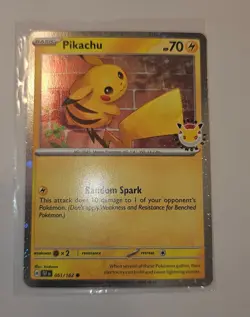 pikachu 2026 pokemon day promo with SWIRL MINT CONDITION Pokemon tcg - Image 1