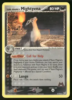 Pokemon Team Magma's Mightyena Team Magma vs Team Aqua 37/95 Uncommon LP - Image 1