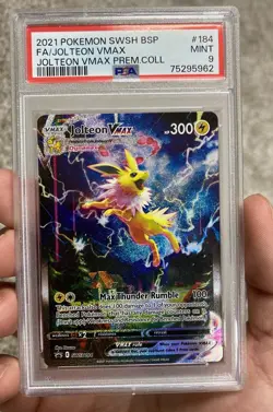 Pokemon Jolteon VMAX Premium Coll. Full Alt Art Promo SWSH184 PSA 9 Mint - Image 1