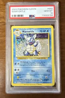 Wartortle Holo Pokemon TCG Classic Blastoise Deck (CLB) PSA 10 GEM MT - Image 1