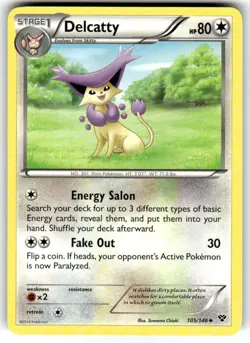 Pokemon TCG Delcatty 105/146 Uncommon NM - Image 1
