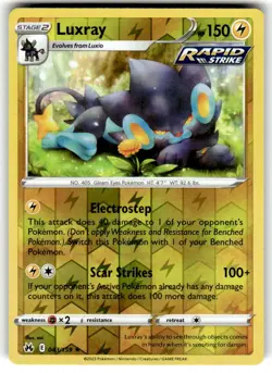 Luxray 043/159 Rare Crown Zenith Pokemon Reverse Holo Near Mint - Image 1