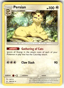 Persian 148/214 Rare Unbroken Bonds Pokemon Near Mint - Image 1
