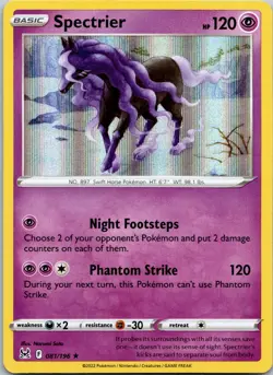 SPECTRIER - 081/196 Holo Lost Origin - POKEMON - Image 1