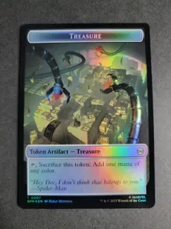 Treasure / Human Citizen (Foil) Token MTG Spider-Man - Image 1