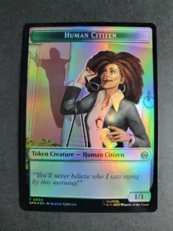 Treasure / Human Citizen (Foil) Token MTG Spider-Man - Image 2