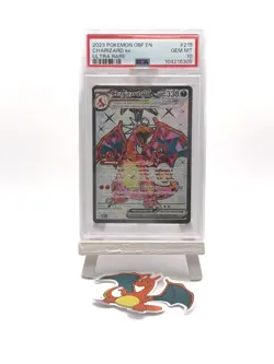 Pokemon Charizard ex 215/197 PSA 10 EN Obsidian Flames Ultra Rare - Image 1