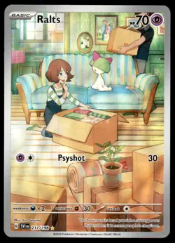 Ralts 211/198 Illustration Rare Scarlet & Violet Pokemon Near Mint - Image 1