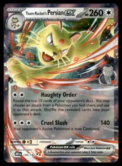 POKEMON TEAM ROCKET'S PERSIAN EX DESTINED RIVALS 150/182 DOUBLE RARE NM/M - Image 1