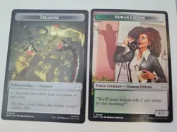 MTG - Treasure || Human Citizen Double Sided Token - Marvel: Spider-Man - Image 1