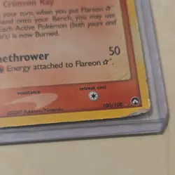 Pokemon TCG Flareon Gold Star Holo 100/108 Power Keepers - Image 3