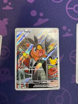 Tepig 050 Series 2 First Partner Illustration Collection, Pokemon Promo, In Hand - Image 1