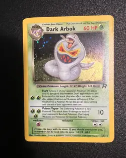Pokemon TCG Team Rocket Dark Arbok 2/82 Holo Rare Unlimited 2000 Eng 60 HP - Image 1